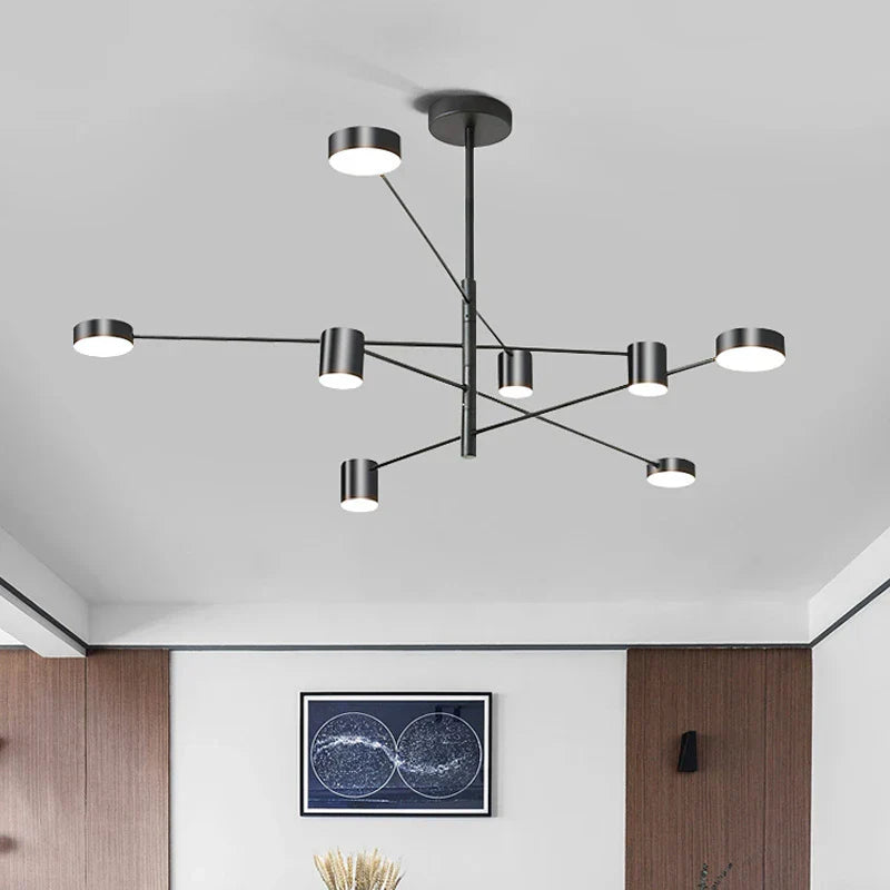 DecorBites™ Modern LED Chandelier - Gold Black - Living Room - Bedroom