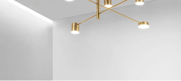 DecorBites™ Modern LED Chandelier - Gold Black - Living Room - Bedroom