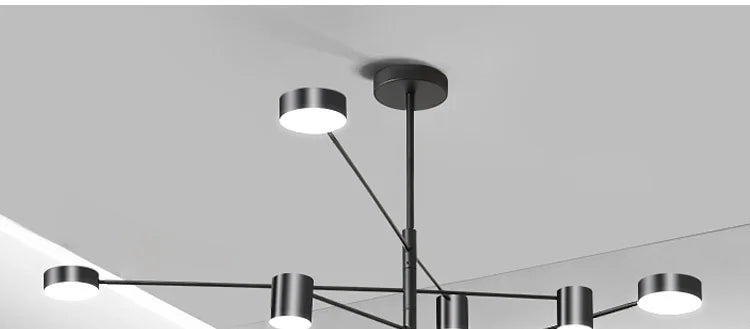 DecorBites™ Modern LED Chandelier - Gold Black - Living Room - Bedroom