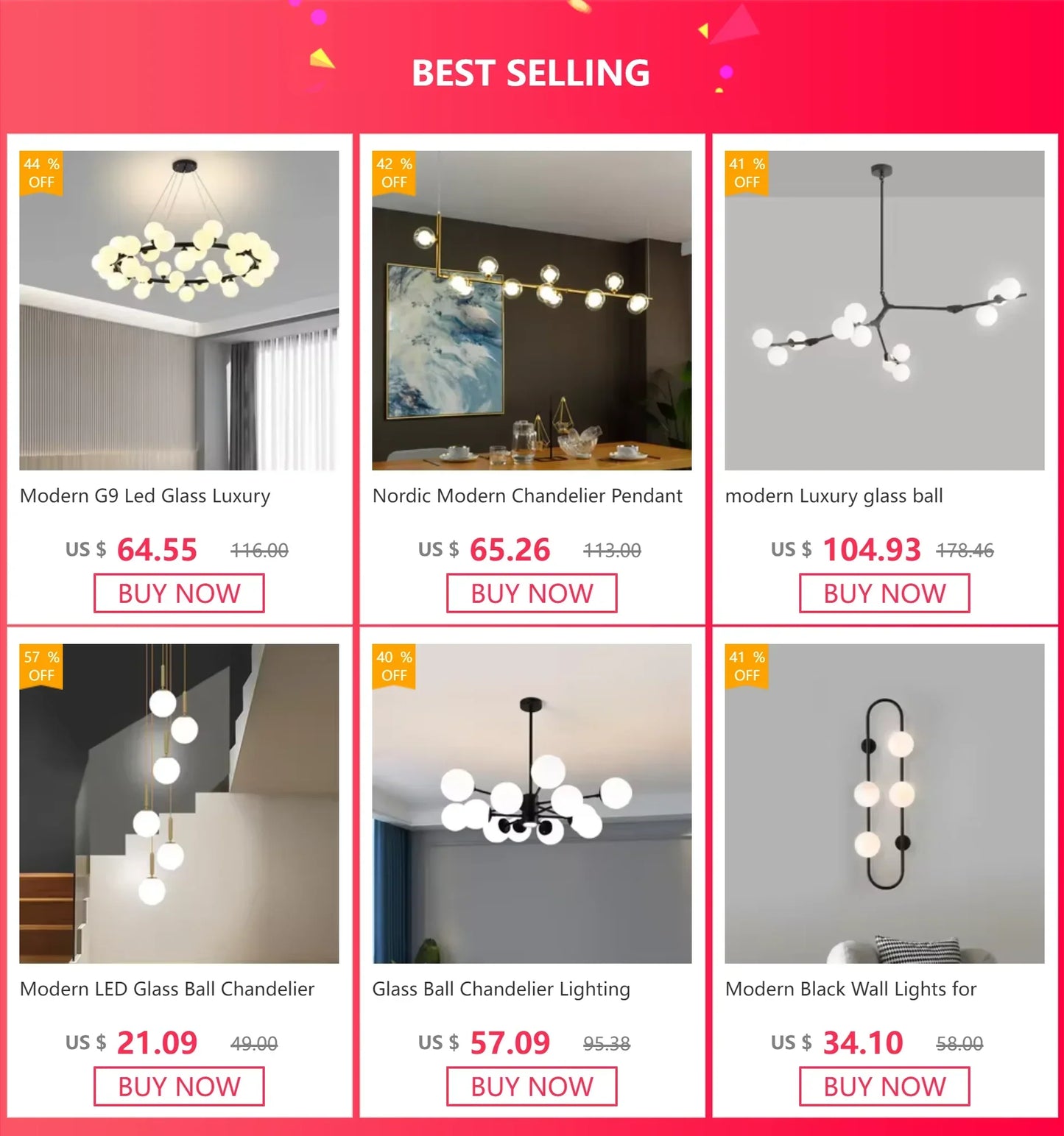 DecorBites™ Modern LED Chandelier - Gold Black - Living Room - Bedroom