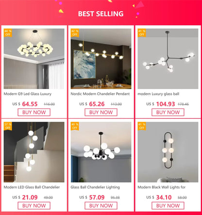 DecorBites™ Modern LED Chandelier - Gold Black - Living Room - Bedroom