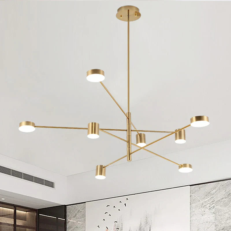 DecorBites™ Modern LED Chandelier - Gold Black - Living Room - Bedroom