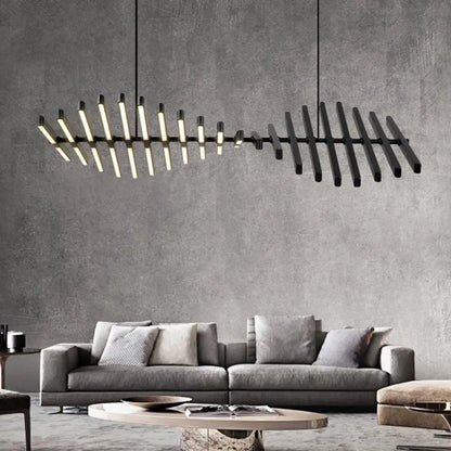 DecorBites™ Modern LED Chandelier Lighting Nordic Loft Black White Hanging Pendant Light