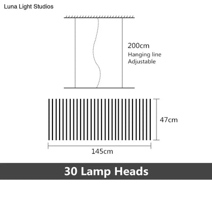 DecorBites™ Modern LED Chandelier Lighting Nordic Loft Black White Hanging Pendant Light