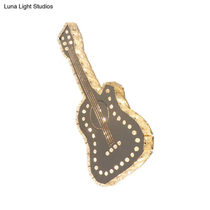 DecorBites™ Modern LED Crystal Wall Lamp for Guitar Bedchamber in Gray