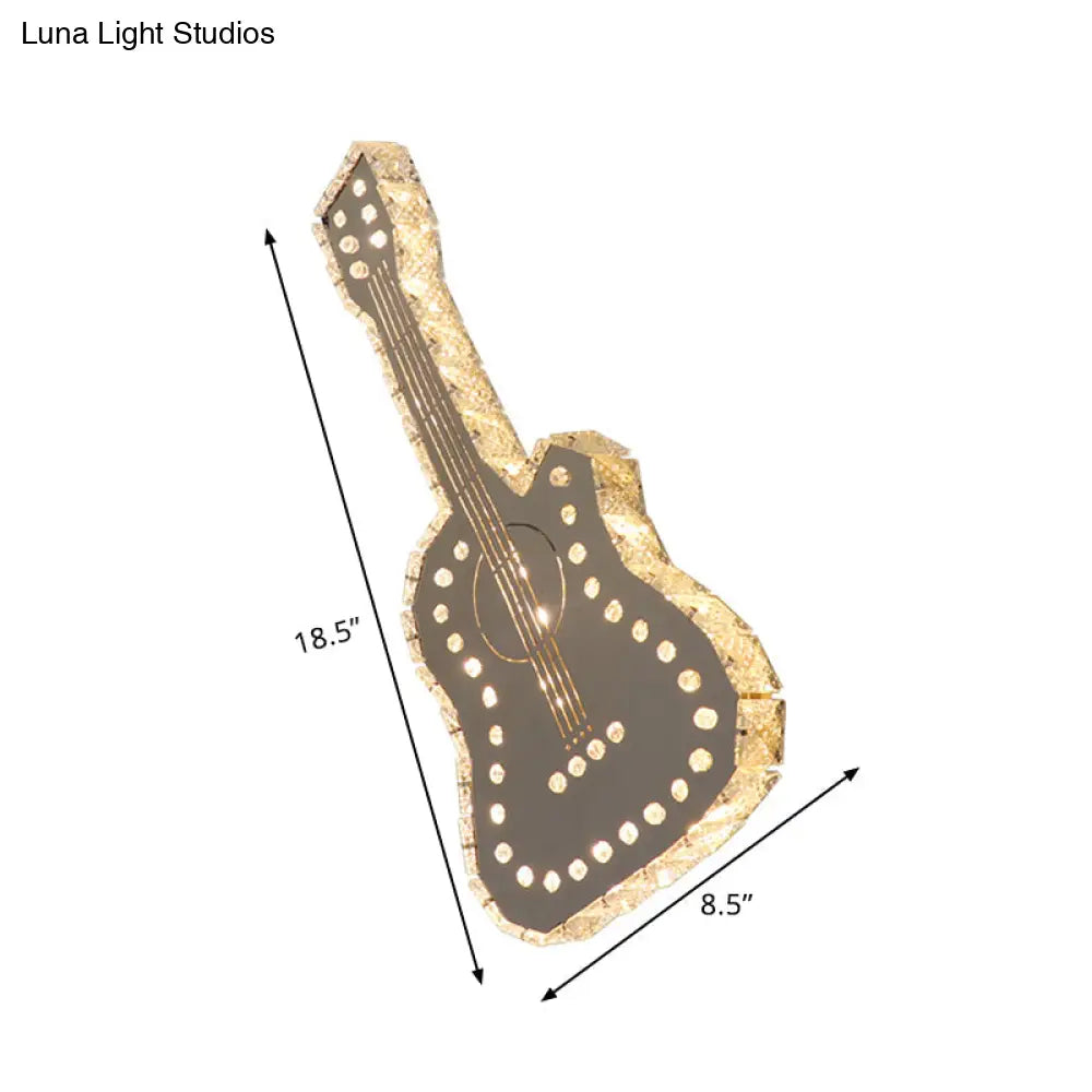 DecorBites™ Modern LED Crystal Wall Lamp for Guitar Bedchamber in Gray