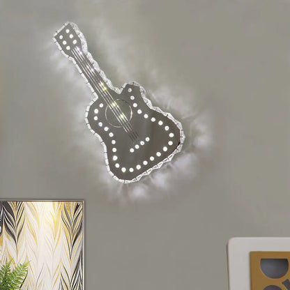 DecorBites™ Modern LED Crystal Wall Lamp for Guitar Bedchamber in Gray