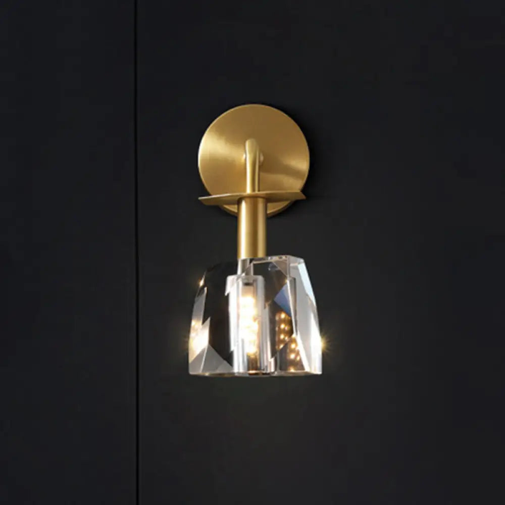 DecorBites™ Modern LED Crystal Wall Sconce - Clear Half Ball Bedchamber Lamp