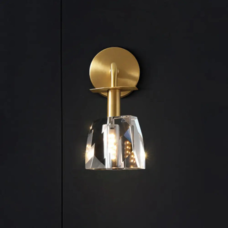 DecorBites™ Modern LED Crystal Wall Sconce - Clear Half Ball Bedchamber Lamp