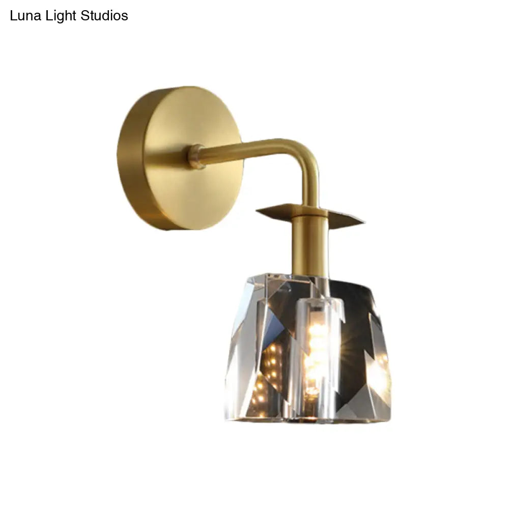 DecorBites™ Modern LED Crystal Wall Sconce - Clear Half Ball Bedchamber Lamp