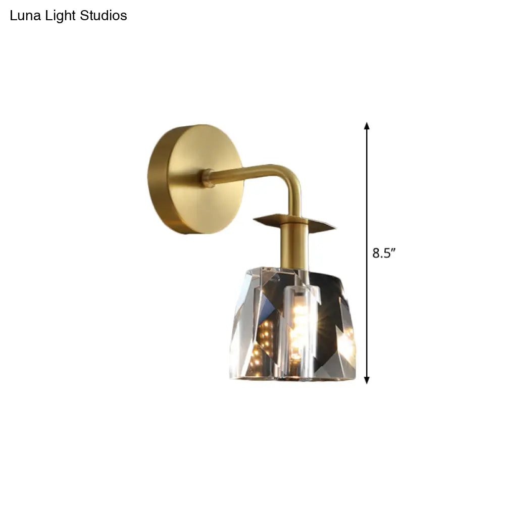 DecorBites™ Modern LED Crystal Wall Sconce - Clear Half Ball Bedchamber Lamp