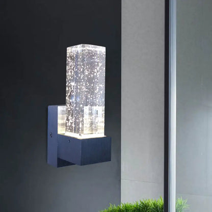 DecorBites™ Modern LED Crystal Wall Sconce Light Fixture for Bedrooms - Clear Bubble Design in Warm/White Light