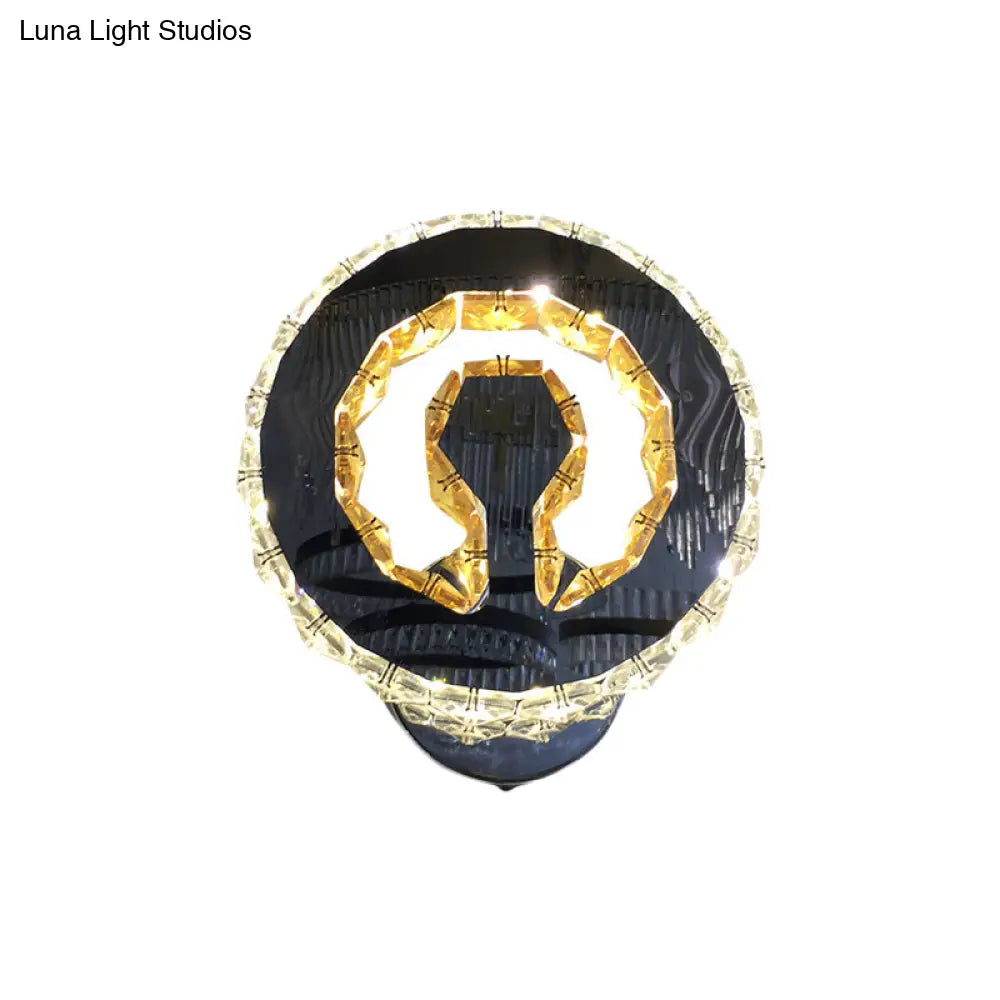 DecorBites™ Modern LED Crystal Wall Sconce: Minimalist Chrome Finish, Warm/White Light