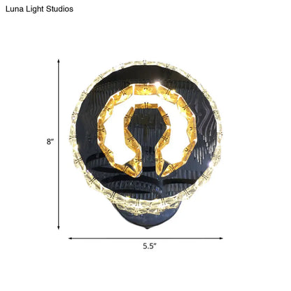DecorBites™ Modern LED Crystal Wall Sconce: Minimalist Chrome Finish, Warm/White Light