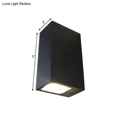 DecorBites™ Modern LED Dual-Sided Wall Lamp - Black Rectangular Sconce with Metal Shade, Blue/Purple/Yellow Light