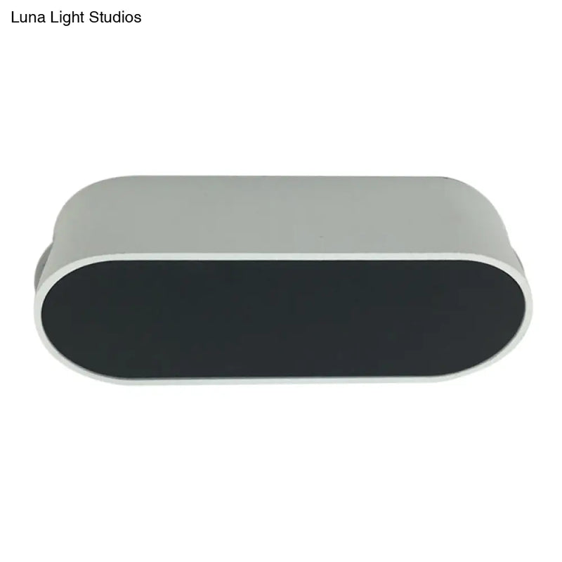 DecorBites™ Modern LED Flush Wall Sconce - Simplicity Black & White Wall Lamp with Metal Shade in Vibrant Colors