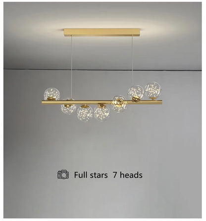 DecorBites™ Modern LED Glass Chandelier for Dining Room