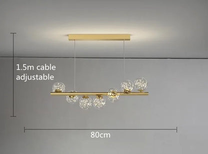 DecorBites™ Modern LED Glass Chandelier for Dining Room