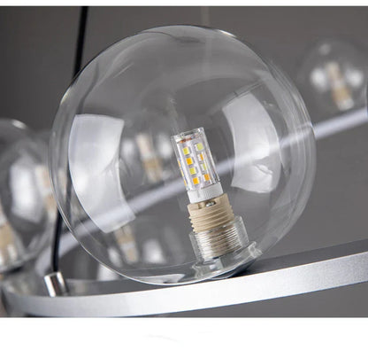 DecorBites™ Modern LED Glass Chandelier with Adjustable Cord