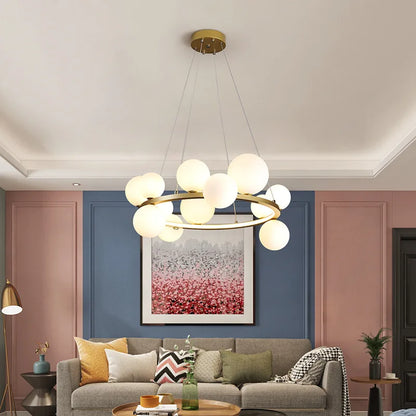 DecorBites™ Modern LED Glass Chandelier with Adjustable Cord
