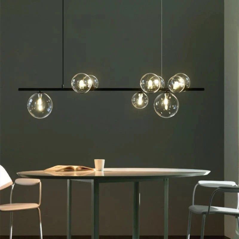 DecorBites™ Modern LED Glass Chandelier with Adjustable Cord