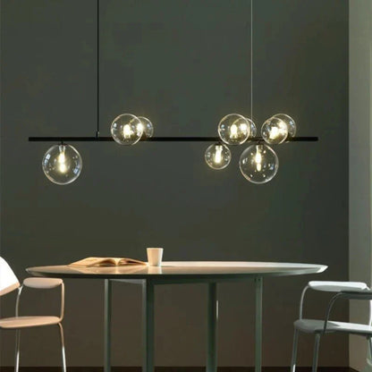 DecorBites™ Modern LED Glass Chandelier with Adjustable Cord