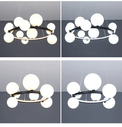 DecorBites™ Modern LED Glass Chandelier with Adjustable Cord