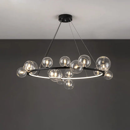 DecorBites™ Modern LED Glass Chandelier with Adjustable Cord