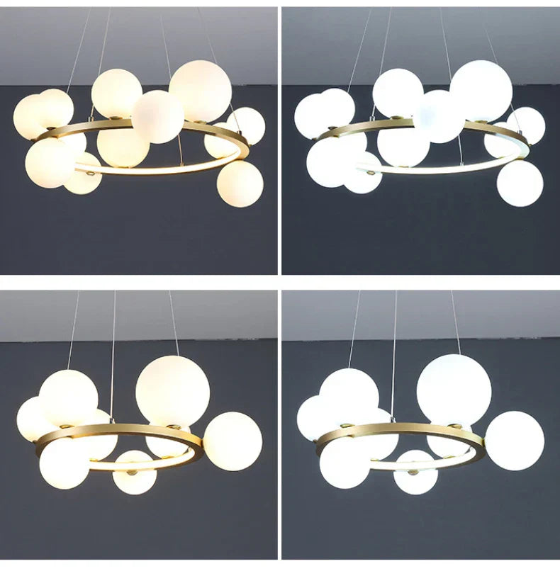 DecorBites™ Modern LED Glass Chandelier with Adjustable Cord