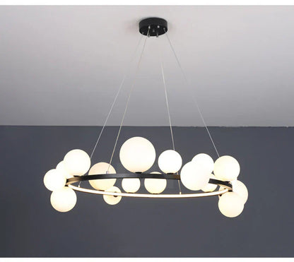 DecorBites™ Modern LED Glass Chandelier with Adjustable Cord