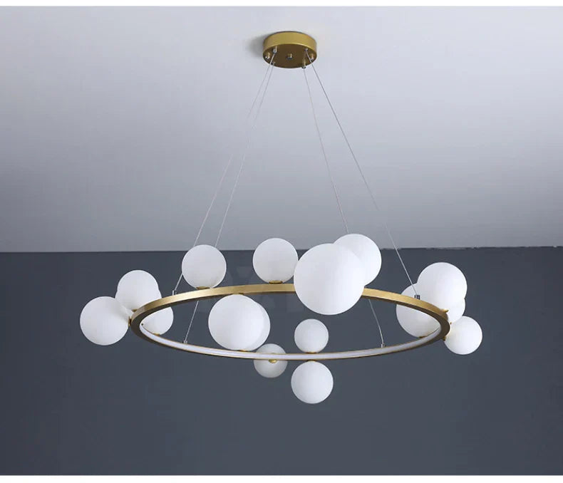 DecorBites™ Modern LED Glass Chandelier with Adjustable Cord