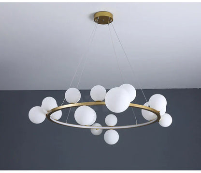 DecorBites™ Modern LED Glass Chandelier with Adjustable Cord