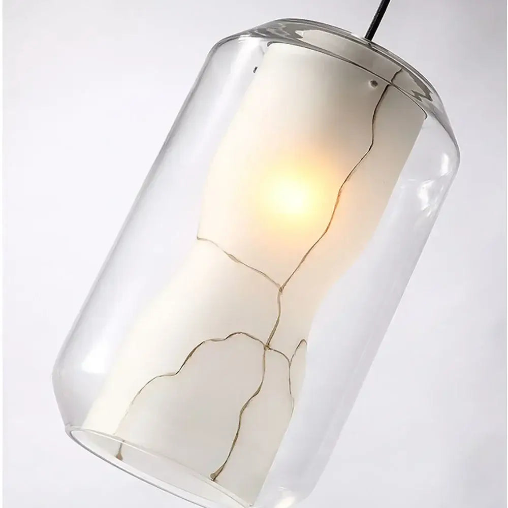 Modern led glass marble pendant light for dining room