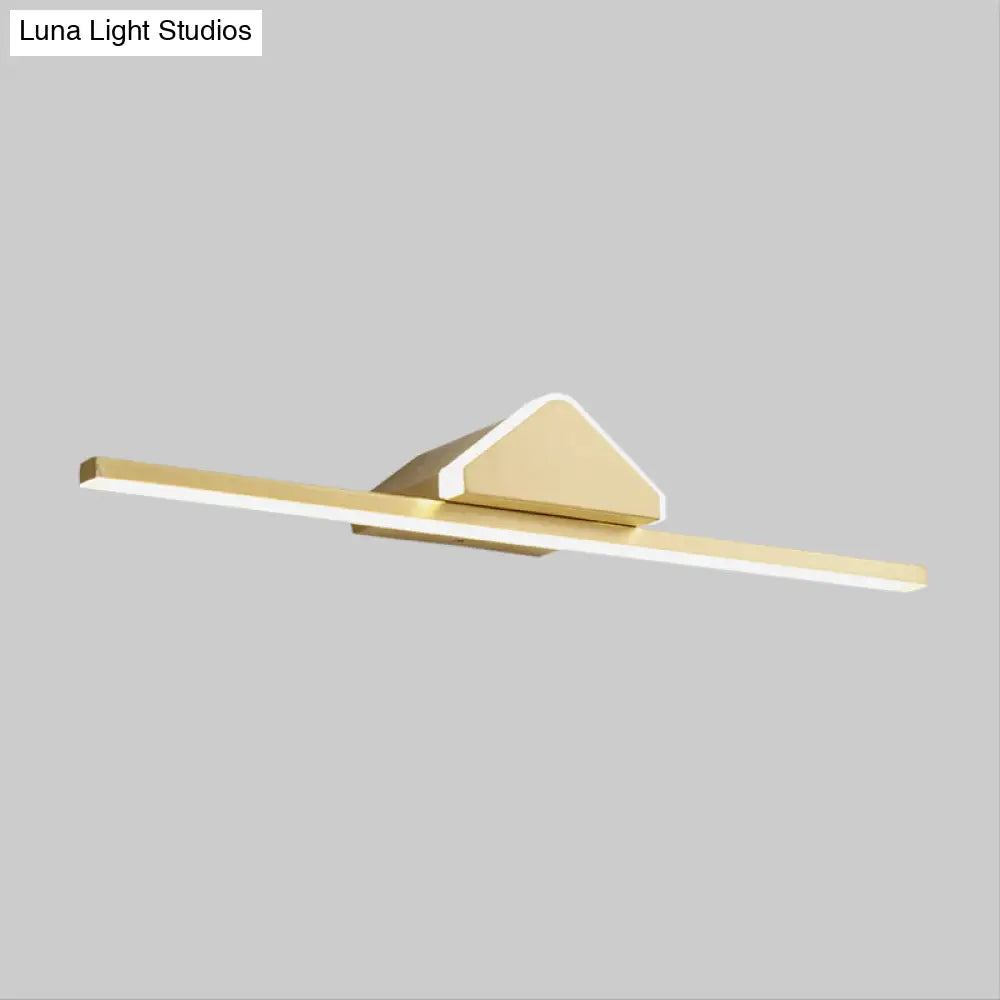 DecorBites™ Modern LED Gold Wall Sconce with Prismatic Arm - Bar Metallic Vanity Light