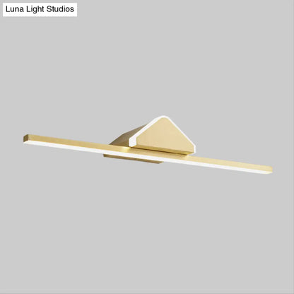 DecorBites™ Modern LED Gold Wall Sconce with Prismatic Arm - Bar Metallic Vanity Light