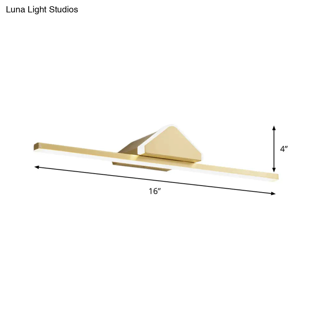 DecorBites™ Modern LED Gold Wall Sconce with Prismatic Arm - Bar Metallic Vanity Light