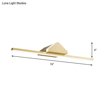 DecorBites™ Modern LED Gold Wall Sconce with Prismatic Arm - Bar Metallic Vanity Light