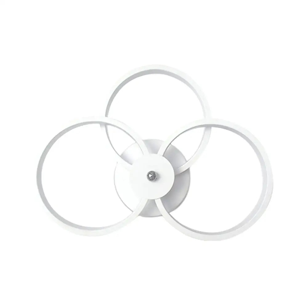 DecorBites™ Modern LED Hoop Wall Lamp with Acrylic Lighting - Black/White, 2/3 Lights in Warm/White/Second Gear
