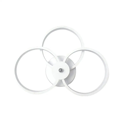 DecorBites™ Modern LED Hoop Wall Lamp with Acrylic Lighting - Black/White, 2/3 Lights in Warm/White/Second Gear