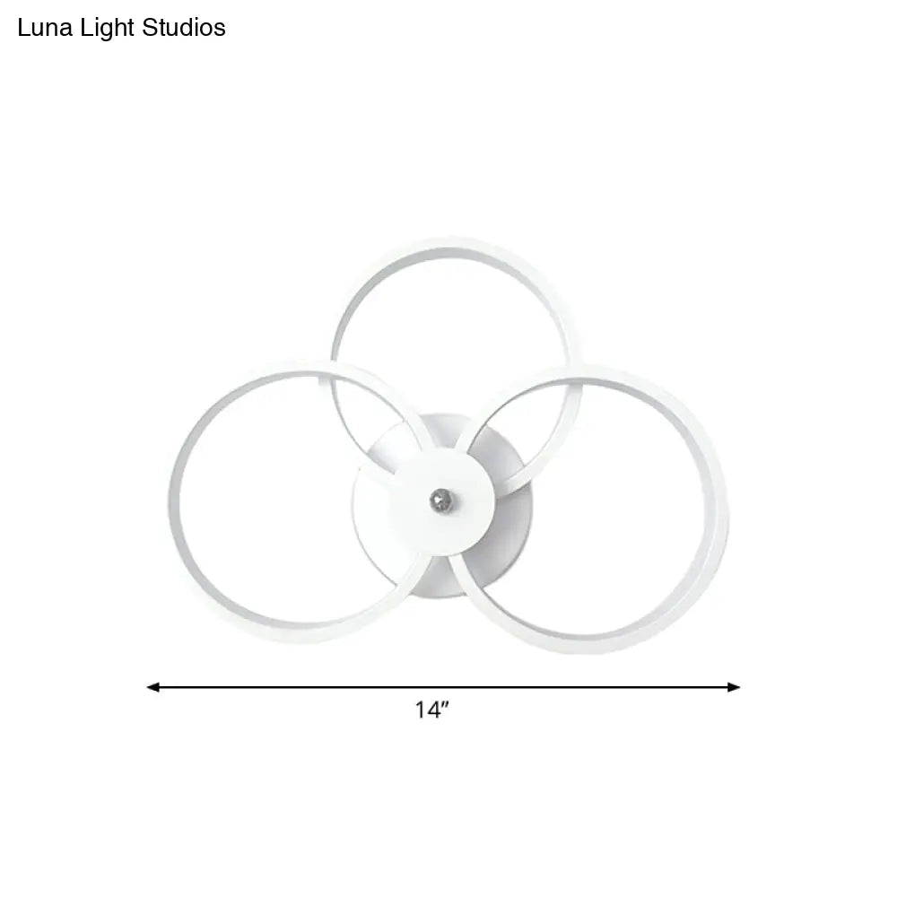 DecorBites™ Modern LED Hoop Wall Lamp with Acrylic Lighting - Black/White, 2/3 Lights in Warm/White/Second Gear