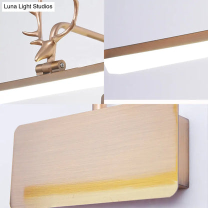 DecorBites™ Modern LED Metal Vanity Wall Lamp with Antlers Arm in White/Natural Light - 17"/20.5"/28" Wide