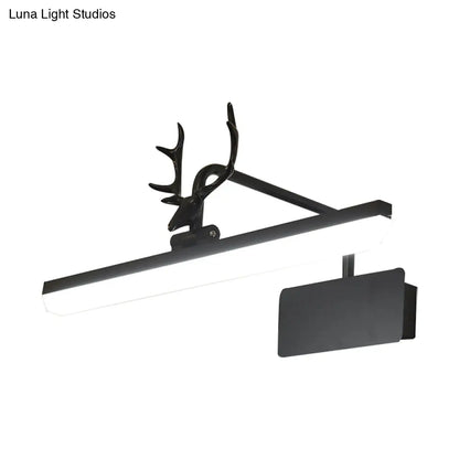 DecorBites™ Modern LED Metal Vanity Wall Lamp with Antlers Arm in White/Natural Light - 17"/20.5"/28" Wide