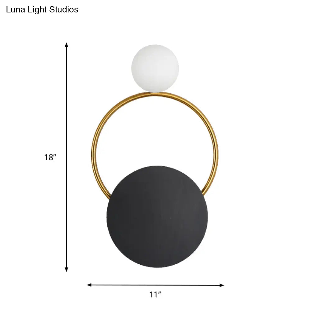 DecorBites™ Modern LED Metal Wall Mounted Wall Light Fixture in Black with White/Yellow Lighting