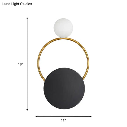 DecorBites™ Modern LED Metal Wall Mounted Wall Light Fixture in Black with White/Yellow Lighting