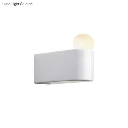 DecorBites™ Modern LED Milk Glass Wall Lamp with White Ball Design, Available in Small, Medium, and Large Sizes, White or Warm Light