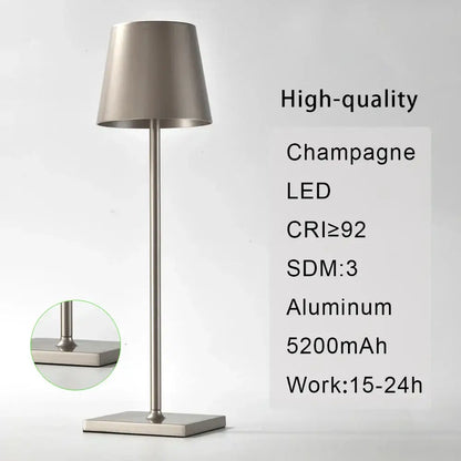 Modern led mosaic table lamp with wireless charger bedroom light