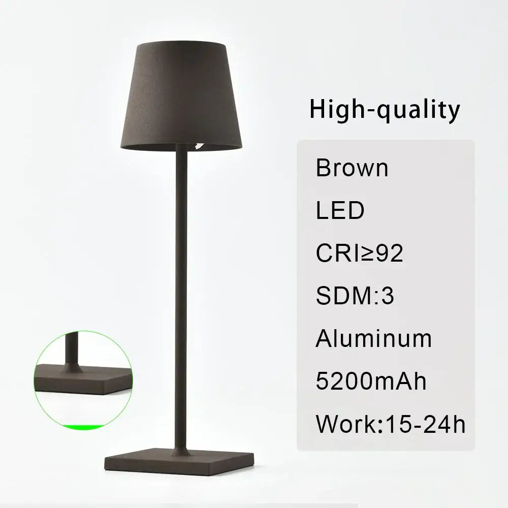 Modern led mosaic table lamp with wireless charger bedroom light