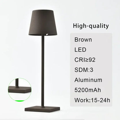 Modern led mosaic table lamp with wireless charger bedroom light