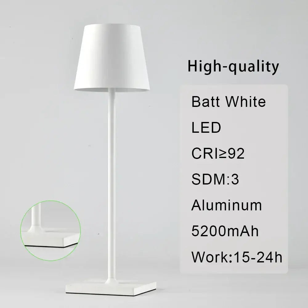 Modern led mosaic table lamp with wireless charger bedroom light