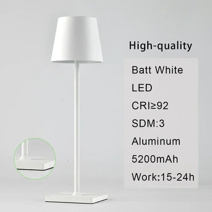 Modern led mosaic table lamp with wireless charger bedroom light